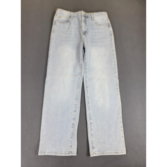 Guess Jeans Womens 30x28 Light Wash Ultra High Rise Straight Leg Denim Pants - Picture 1 of 16